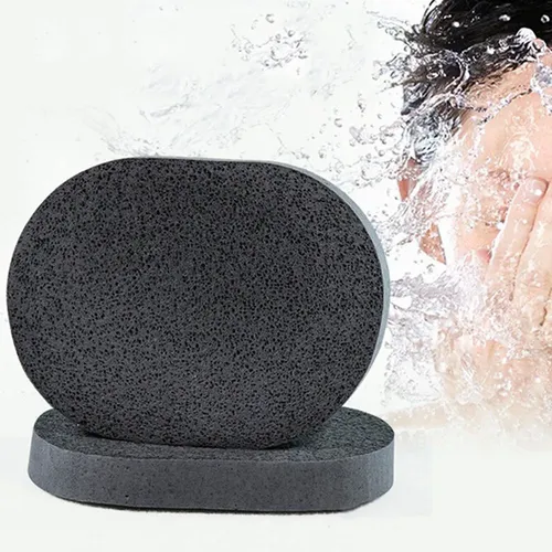 Esponja De Limpieza Para Maquillaje Con Carbón De Bambú