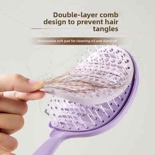 Cepillo Para El Cabello Autolimpiable Y Pelable