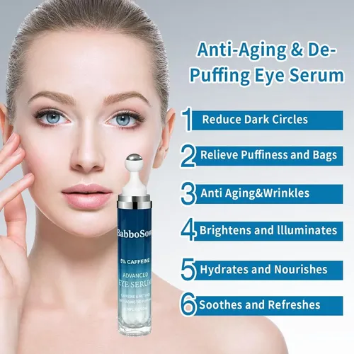 Corrector De Ojeras Masculino Con Rodillo Frío 360°