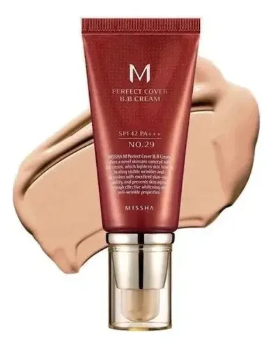 Crema BB Base Missha Perfect Cover Nº 29 Caramelo Beige – 50 ml