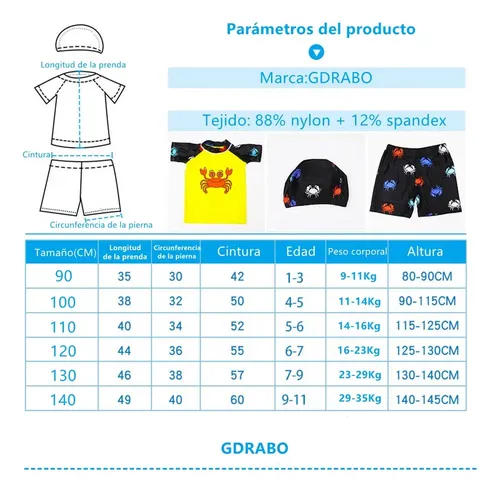 Traje De Baño Y Gorra Tiri Spiderman Para Niñosyb1