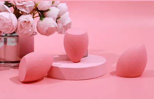 Esponja De Maquillaje Angular De Doble Uso Sin Látex