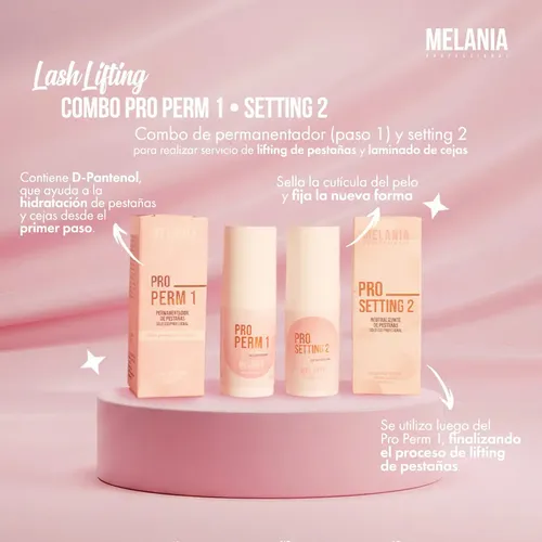 Combo Paso 1 Y Paso 2 De 10g Envase Melania Lifting Laminado