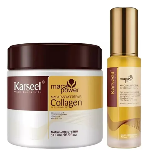 Kit Sí Mascarilla, aceite Karseell Maca Power restauración – 2 packs de 1 unidad de 500ml
