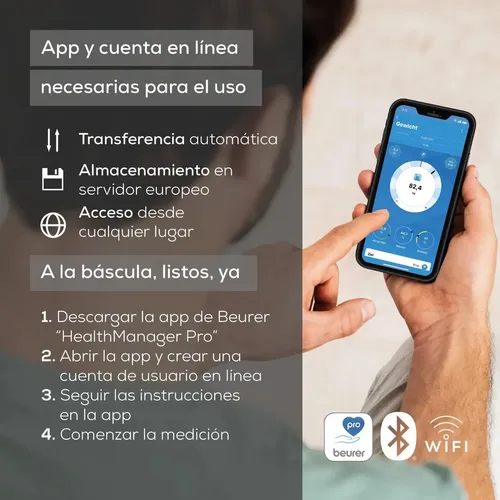 Balanza Digital Bioimpedancia Bluetooth Wifi Beurer Bf 990