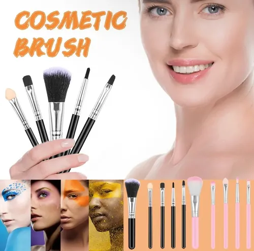 Brochas De Maquillaje 12 Piezas Con Estuche