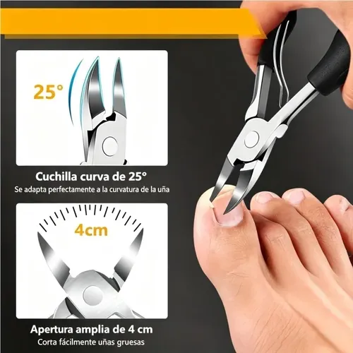 Set 7 Cortauñas Acero Inoxidable + Accesorios Manicura