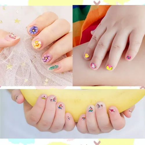 /10 Pegatinas De Uñas Unicornio Calcomanías Adhesivas Niños+