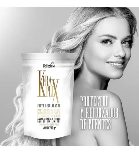 Polvo Decolorante Bellissima Keraplex 700 Gr Aclara 9 Tonos.