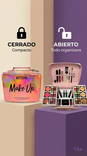 Set Maletín Maquillaje Cameo Femenino Gliterz