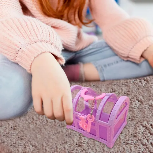 Caja De Cosméticos Grande Para Niñas, Organizador Violeta