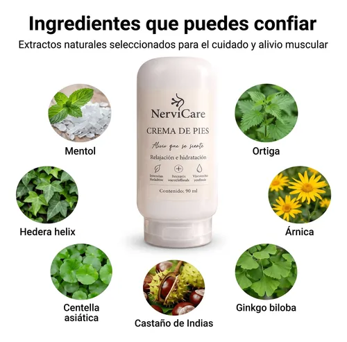 Crema Alivio Dolor Pies Piernas Cansadas Hormigueo Nervicare