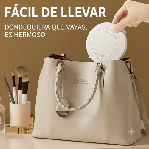 Espejo De Maquillaje Led, Espejo Compacto Plegable Y Portáti