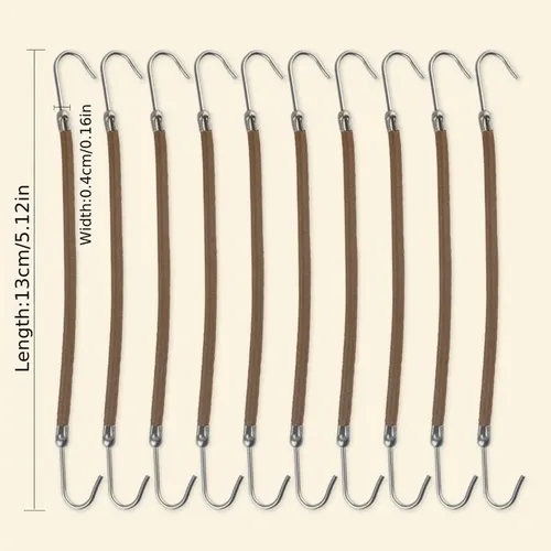10 Ganchos Elásticos Para Peinar El Cabello (paquete), Cinta Negro Not Specified
