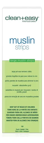Tiras De Depilación De Muselina Clean + Easy Para Piernas Gr