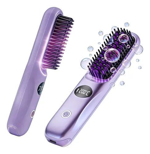 Plancha De Pelo Csjhaeb Go Brush Pro Inalámbrica Para Viajes