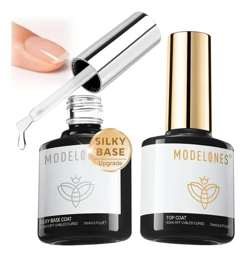 Set Base Y Top Coat Gel Modelones 15 Ml