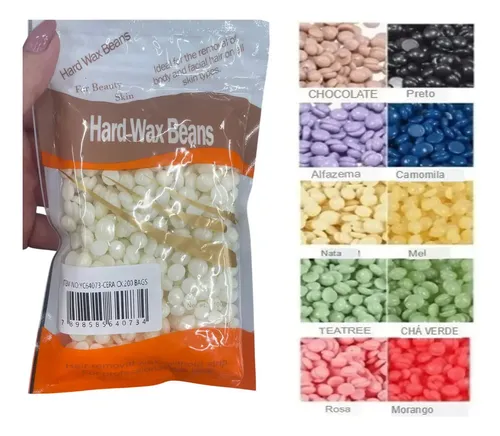 W Bolsa De Cera Depilatoria Elastica Tipo Frijol Natural .