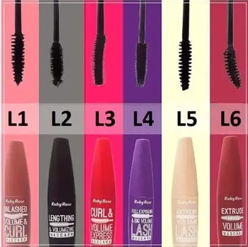 Rimel Mascara Para Pestañas Negra Ruby Rose Hb-8308 Volumen