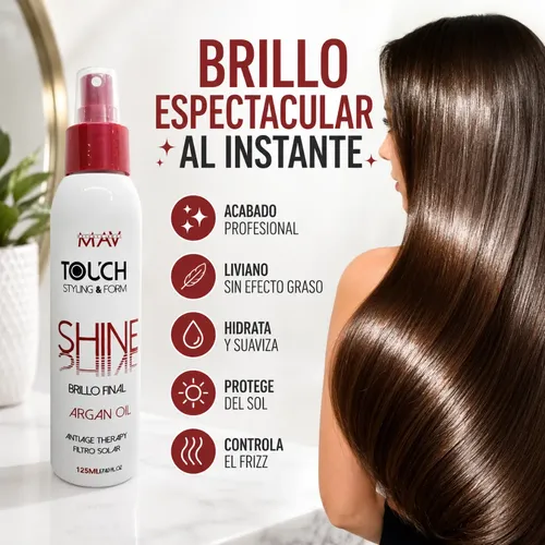 Brillo Final Mav Argán Serum Capilar Reparador Capilar X 3