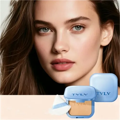 Tvlv Polvo Compacto Control De Aceite 7g, Impermeable Y