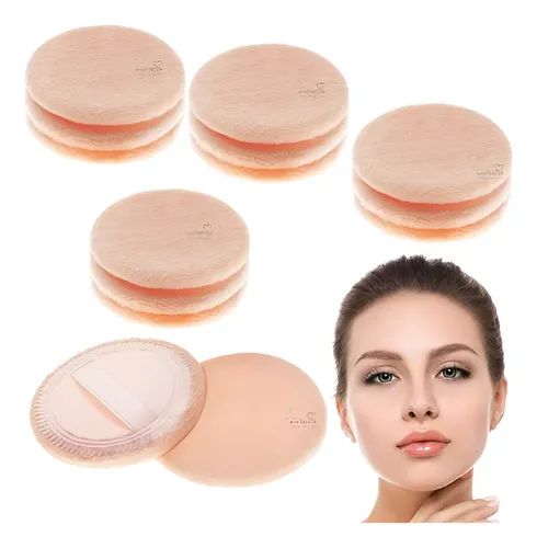 – Esponja Suave Para Polvo, Maquillaje Cara 12 Piezas Nude =