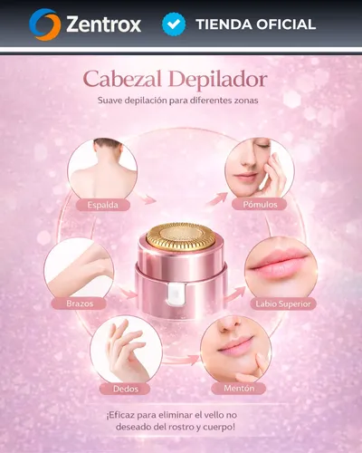 Depilador Facial Vello Corporal Luz Recargable 2 En 1 Mujer
