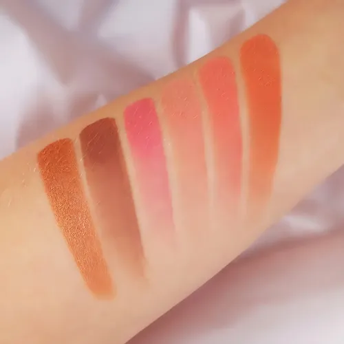 Paleta De Rubor Contorno Y Bronzer Rude Cosmetics Undaunted 6 Tonos Polvo