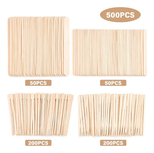 500 Palitos Madera Cera Depilación Talle Chico Mediano Gran