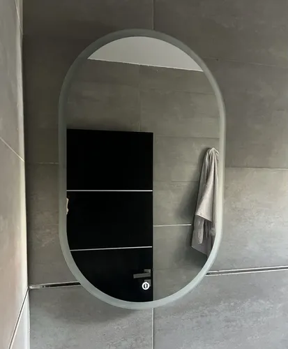 Espejo Ovalado Píldora Led 80x50cm Dimerizable Botón Táctil