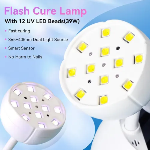 Lámpara Uv Led Para Uñas Gel Blanca Con Sensor Y Usb