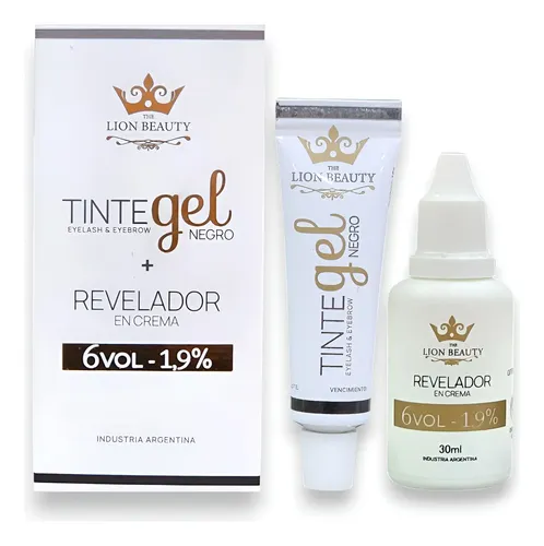Kit Tinte Gel Negro The Lion Beauty Cejas Y Pestañas