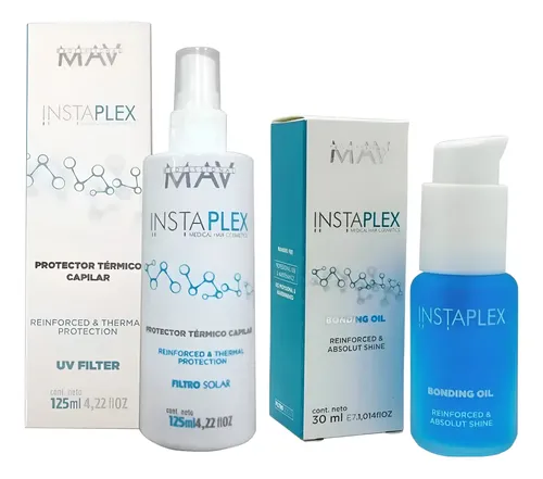 Reparador Puntas Protector Térmico Instaplex Mav Brillo Plex