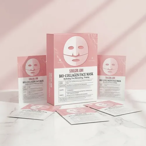 Kit 5 Mascarilla Colágeno+velo Facial Hidrata Peel Of+pincel