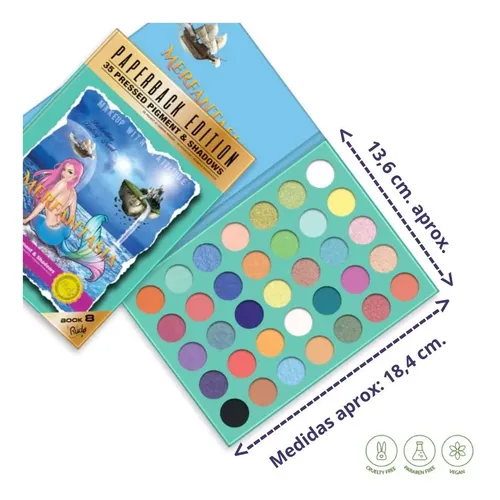 Paleta De 35 Sombras Ojos Merfantasia Paperback Edition Rude