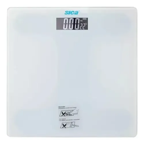 Balanza Digital Display Lcd Uso Personal Sica 915120 Blanco
