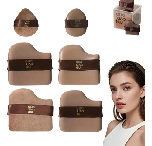 6 Esponjas De Maquillaje Color Chocolate