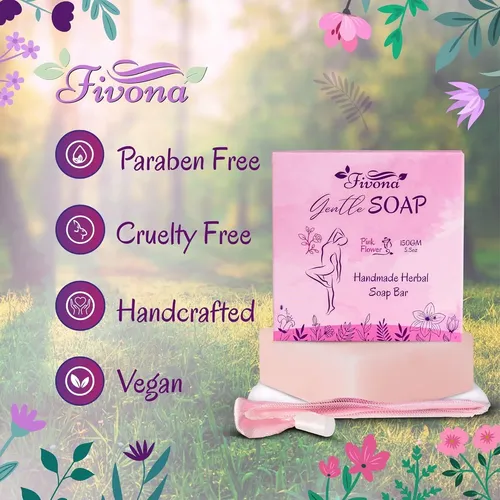 Jabón Herbal Femenino Set De 5, Fórmula Suave Y Natural