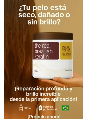 Pack Máscara Maca Preta The Real Brazilian Keratin 500gr X2