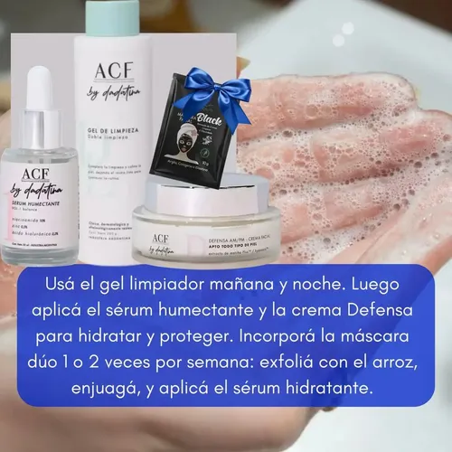 Dadatina Rutina Skincare Acf Hidratante Sensibles Limpieza