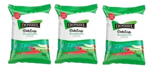 Cera Depilatoria Depimiel Sistema Español Perlas 200gr X3
