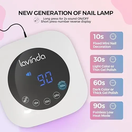 Lampara Uv Led Lavinda 54w La601b Dc Negro Sensor Timer 4