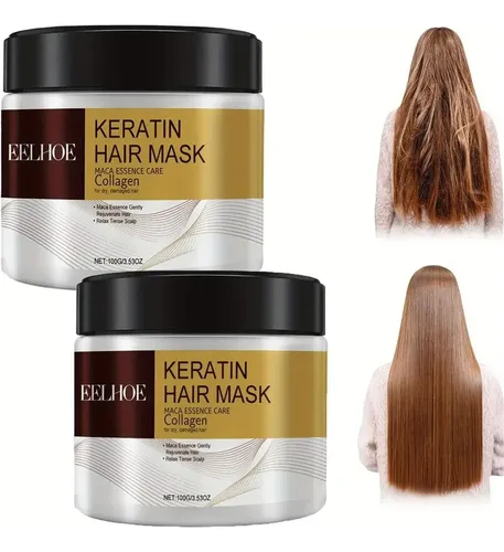 2 Mascarillas Colágeno Cabello Dañado Hidrata