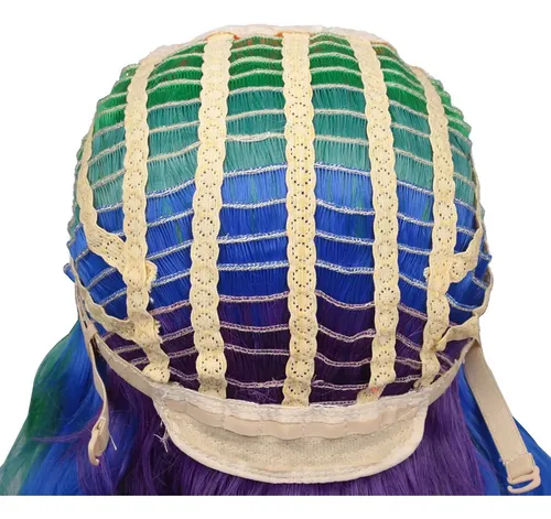 Jf713 Peluca De Cosplay Rizada Multicolor 70cm Multicolor