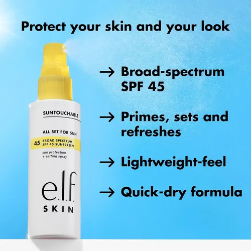 E.l.f. Skin Spray Fijador Con Spf 45 85 Ml