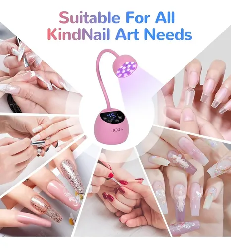 Lámpara De Uñas Uv Led Liora 24w Recargable Usb Flexible
