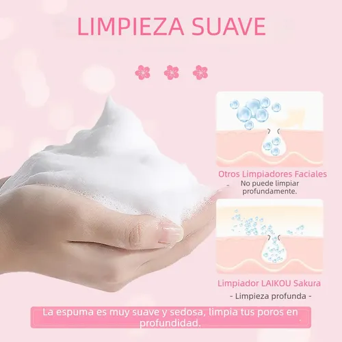 Limpiador Facial Sakura Limpieza Profunda Hidratante Suave