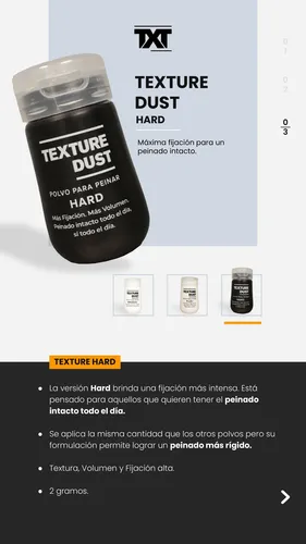 Polvo Texture Dust Hard Mas Fijacion En Polvo Hard X 2 U