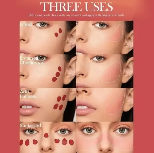Rubor Líquido Pink21 Con Esponja | Black Is The New Blush Tono Del Maquillaje Tono 02