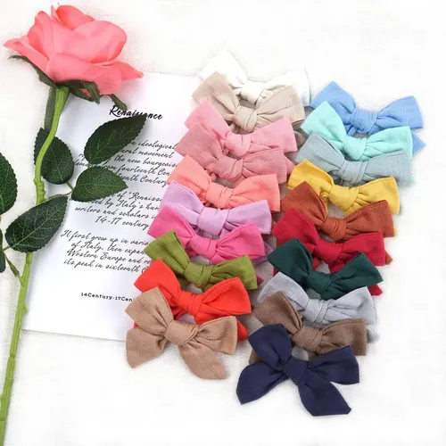 Lazos De Tela Para El Cabello Para Niñas, Paquete De 40 Unid
